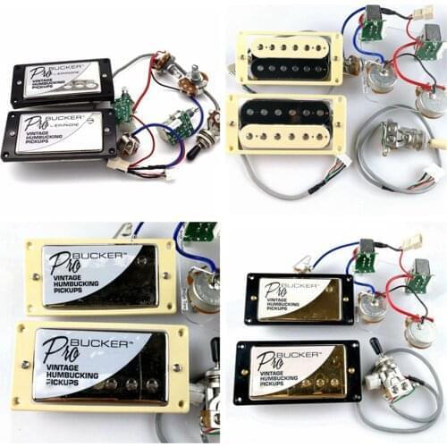1 Set ProBucker Alnico Guitar Pickups （Bridge&Neck）with Pro Wiring Harness Pots & 3 Way Switches for EPI/Gibso LP Guitar