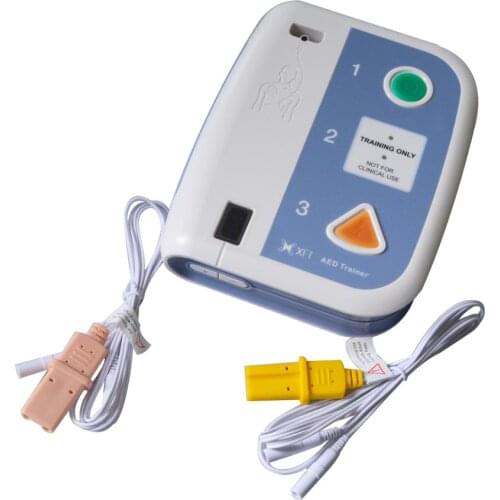 1 Set 120C+ AED Trainer Bilingual Automated Cardiopulmonary Resuscitation Training With Replaceable Language Card