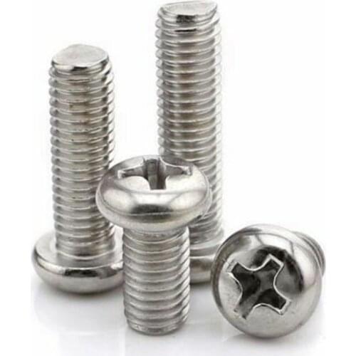 10/20pcs M3X3-M3X22mm 304 stainless steel cross round cross pan head screw diameter 3mm length 3-22mm