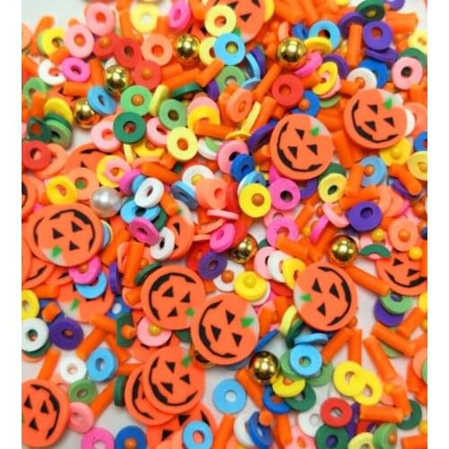 20G/Pack Mix Sprinkles Beads 3D Polymer Clay Slices Sequins For Halloween DIY Decoration Acrylic Beauty Nail Arts Accessories