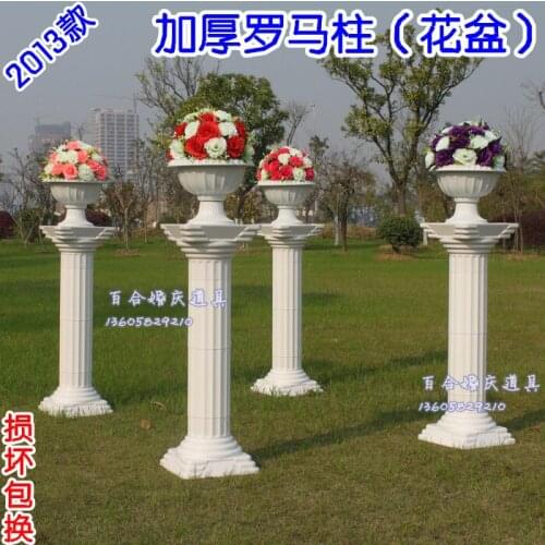 4pcs/lot roman pillar+roman flowerpot+flower for wedding and party decoration Hotsale Wedding decoration