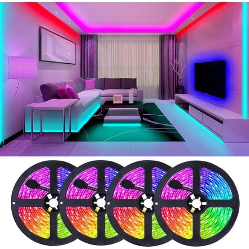 5m 10m 15m 20m LED Strips Light 5050 2835 RGB Waterproof IP65 Flexible Ribbon Diode Tape DC12V Computer TV Bedroom Decoration