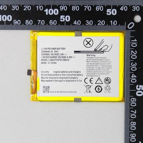 5pcs/lot 2200mAh Li3822T43P3h786032 Battery For ZTE Blade X7 D6 V6 Z7 T660 T663 Rechargeable Li-ion Mobile Phone Battery