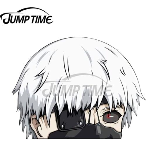 JumpTime 13 x 5.9cm For Ken Kaneki Peeker Car Stickers Waterproof Scratch-proof Custom Printing Window Graffiti Stickers