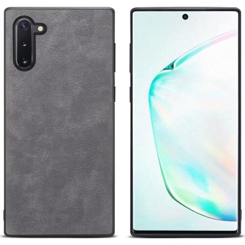 Retro Crazy Horse Skin Protective Phone Case for Samsung Galaxy Note10 Simple Leather Back Case Cover for Samsung Note10 Pro