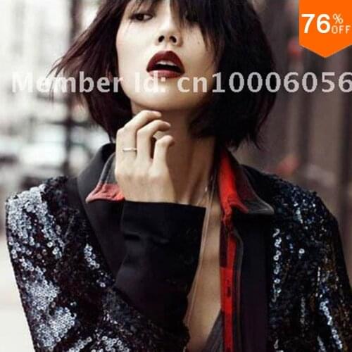 Custom luxury yellow green golden double side flashing star of fluorescent embroidery with dust coat majestic demeanor Black