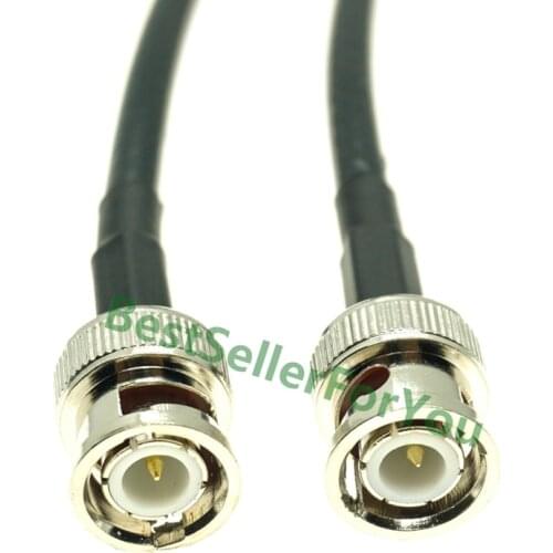 RG58 Cable BNC Male Q9 To BNC Male Q9 Straight Lot Crimp Jumper Pigtail