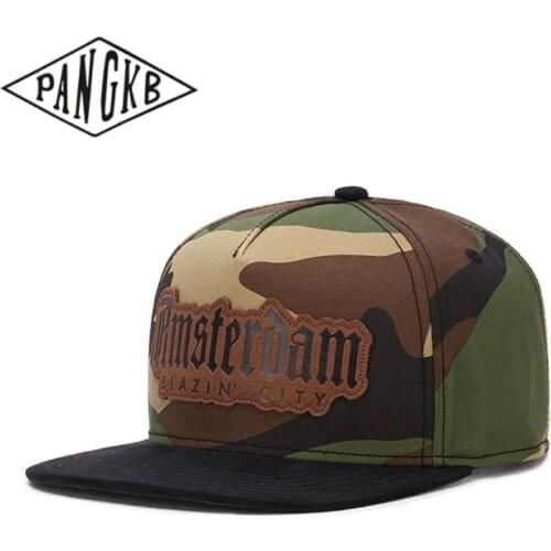 PANGKB Brand AMSTERDAM LUX CAP camouflage snapback hat sun protection adjust adult outdoor casual sun camo baseball cap bone