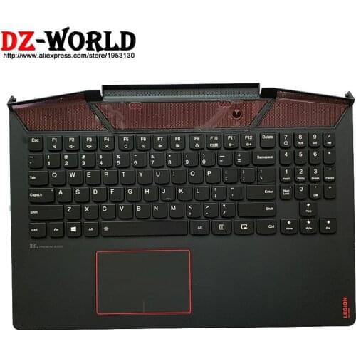 US English Backlit Keyboard with Shell C Cover Palmrest Upper Case and Touchpad for Lenovo Legion Y720-15IKB Laptop 5CB0N67272