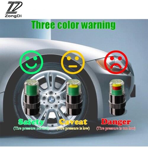 ZD 4X Car Tire Pressure monitoring valve cap Wheel Cover Rims For VW polo passat b5 b6 Mazda 3 6 cx-5 Toyota corolla Ford focus