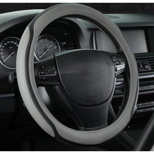Leather Car Steering Wheel Cover Soft Anti-slip Car-styling Sport Auto Steering Wheel Covers Good Breathable Accessories