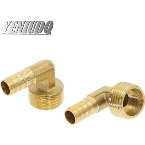 Hose Barb OD 6-19mm 90 Degree Male Thread 1/8" 1/4" 3/8" 1/2"BSP Elbow Brass Barbed Fitting Coupler Connector Adapter Copper