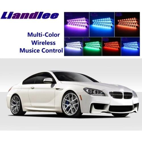 LiandLee Car Glow Interior Floor Decorative Atmosphere Seats Accent Ambient Neon light For BMW 6 M6 GT E63 E64 F06 F12 F13 G32