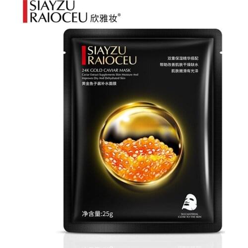 Caviar facial masks for the face moisturizing fabric face masks acne face sheet mask Oil-control Whitening face sheet mask Film