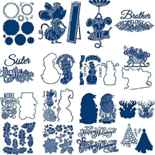 Cute Little Mouse Metal Cutting Dies For Scrapbooking Craft Die Cut Card Making Embossing Stencil Photo Album Decoration Crafts