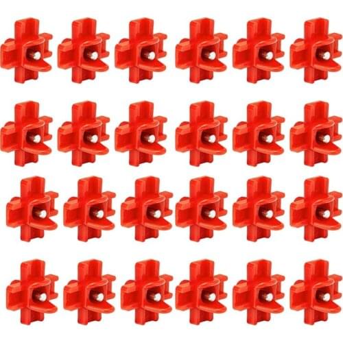 New 24 Pack Horizontal Side Mount Automatic Poultry Nipples Clean Drinker Waterer for Chicken Or Quail