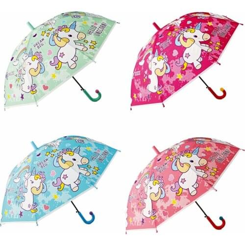 New Style Unicorn Children umbrella cartoon folding nylon captain Sunny and Rainy Umbrella kids students carry supplies