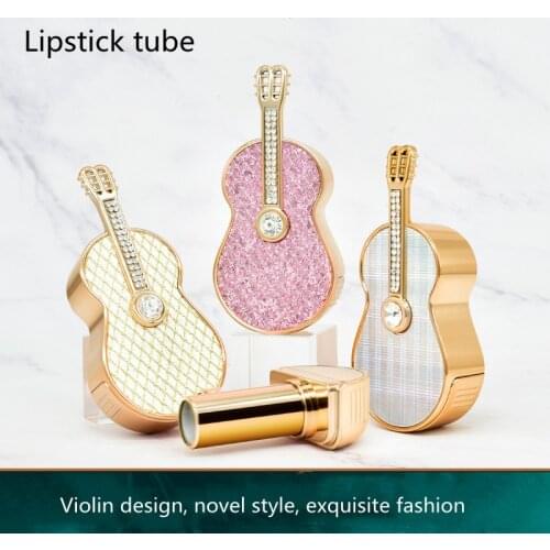 Wholesale Lip Balm Containers Lipstick Tube Modern violin design Empty Bottle Cosmetic Packaging 12.1mm