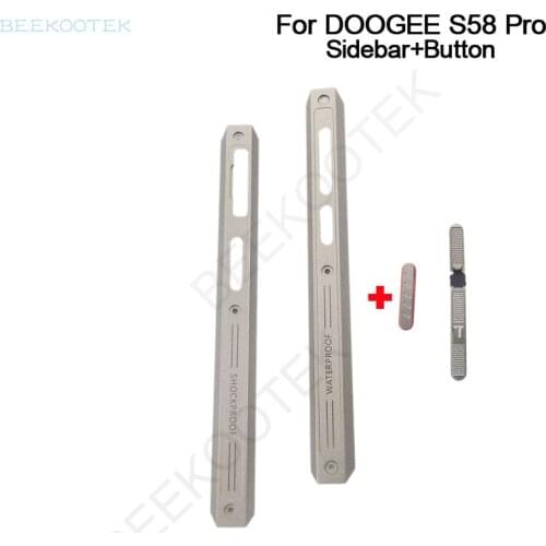 Original S58 Housing A Frontal Decoration Sidebar Shell Middle Side Metal Frame+Side Button Repair Part For Doogee S58 Pro Phone
