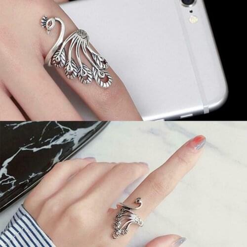 Alloy Ring Opening Electroplating Silver-plated Rings Women Jewelry Knitting Ring Finger Wear Thimble Yarn Guide Crochet Loop