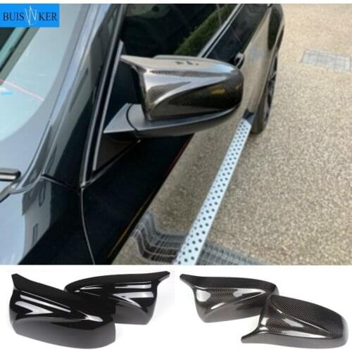 A Pair Carbon Fiber/ABS Mirror Cover X5 X6 Car Side Rearview Mirror Cap Cover Replacement For BMW X5 X6 E70 E71 2007-2013
