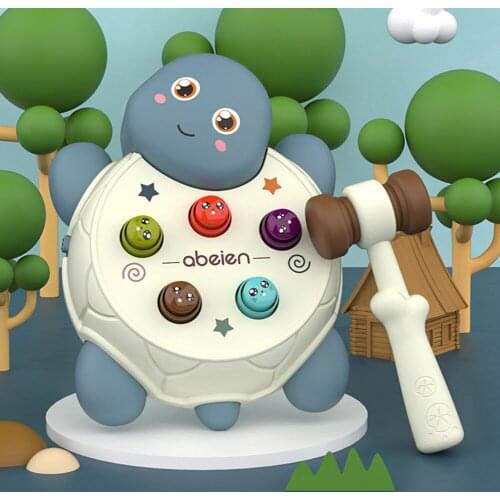 Plastic Electric Hamster Baby Toy Sound Light Knock Music Game Whack-A-Mole Game Machine Educational Toy Children Montessori Toy