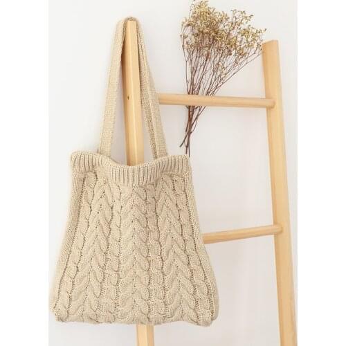 Casual Knitted Woolen Women Shoulder Bags Designer Plush Handbag Crossbody Bag Lady Large Capacity Tote Purses 2020 Winter
