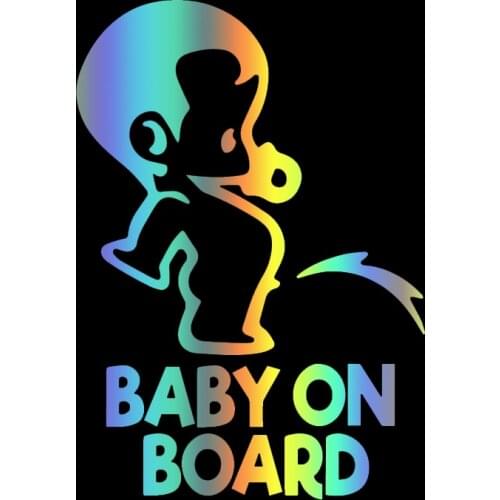S50704# Various Sizes/Colors Car Stickers Vinyl Decal BABY ON BOARD Motorcycle Decorative Accessories Creative Laptop Helmet