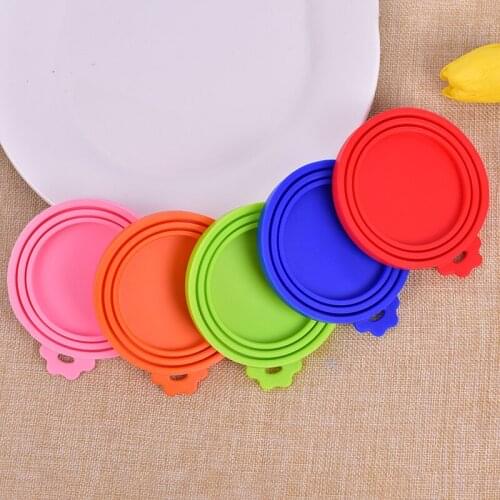 Pet Food Can Seal Silicone Canned Lid Cover Sealed Feeder Dog Cat Storage Top Cap Reusable Cover Lid Health Pet Daily Supplies