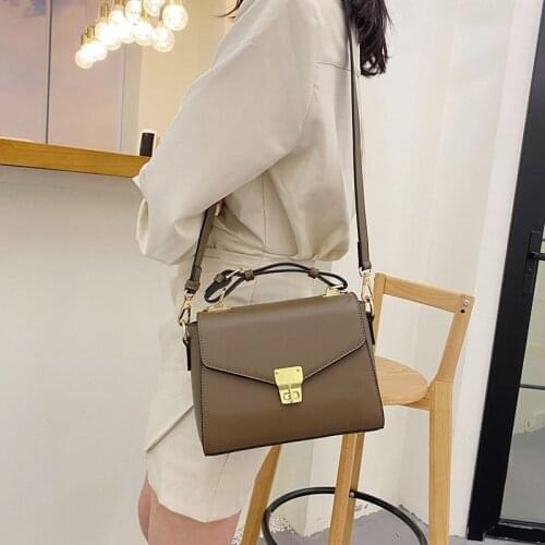 Vintage Pure color Tote bag 2021 Fashion New Quality PU Leather Womens Designer Handbag High capacity Shoulder Messenger Bag