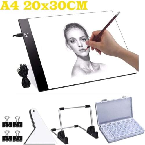Dimmable A4 Led Light Pad Diamond Painting Tablet Eye Protection Copy Board LED Drawing Tablet for Diamond Embroidery Stitch
