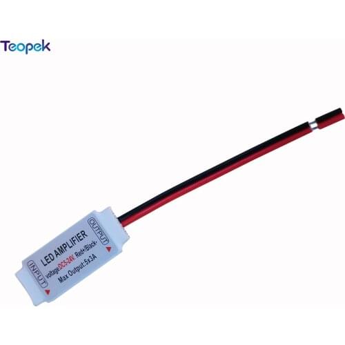 Mini RGB+CCT Led Amplifier 5CH x 3A 15A , 5 Colors in 1 LED Strip Light RGB CCT LED Strip Rope Light Amplifier 12V 24V