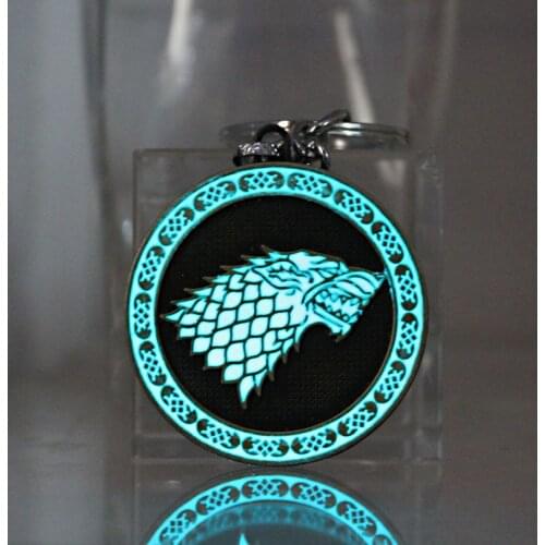 Glowing wolf keychain Lady couple bag keyring GLOW in the DARK fashion charm ornaments keychain