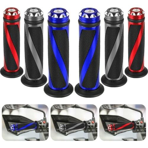 7/8'' 22MM Universal Motorcycle Handlebar Grips For Kawasaki NINJA Honda Suzuki Yamaha
