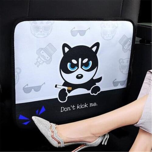 PU Leather Car Seat Back Protector Cover Cartoon Car Styling Kick Mat Baby Kid Anti-dirty Pad Protective Cover Car Accessories
