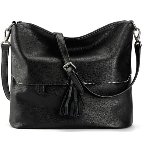 Women Genuine Leather Shoulder Messenger Bag Tassel Luxury Handbags Ladies Bags Designer Crossbody Bags For Lady hand bag Sac