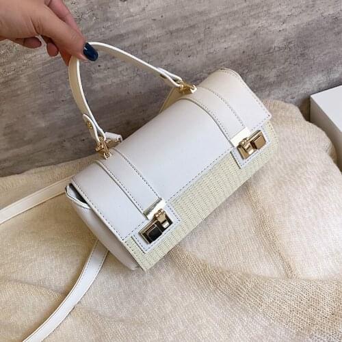 Box womens shoulder bag woven ladies messenger bag female handbag party shopper bags for women 2019 girl discount bag