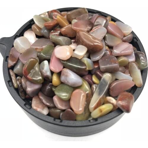 100g Natural Crystal Stone Polychrome Agate Hard Polygon Irregular Garden Decoration