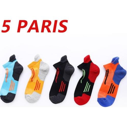 5 Pairs Running socks Sports Cycling Sock Cool Bicycle Socks Basketball sox Cotton Breathable Road Bike hiking Ski Funky Socks