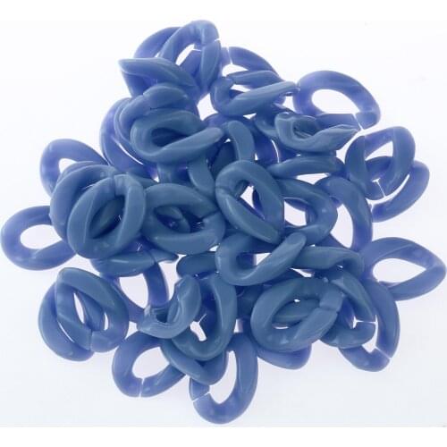 50 Candy Color Acrylic Loops Fashion Twisted Chain Buckles DIY Pendant Necklace Jewelry Making Connector Clothing Decor Fittings
