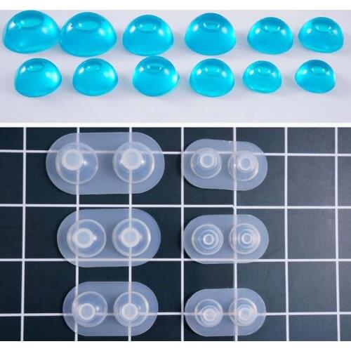6 Sizes Doll Eyes Mold BJD Doll Heavy Pupil Eye Eyeball Dome Silicone Molds Kit Epoxy Resin