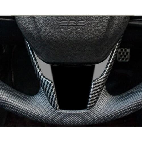 Car Accessories Both Side of the steering wheel sticker For Honda Civic 2016-2020 Carbon Fiber Modified Interior Sticker Frame