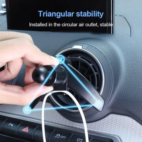 Car Holder Clip Air Vent Universal 17mm Ball Head 360 Gravity Windshied Stand Bracket Car Phone Holder Magnetic Support Bracket