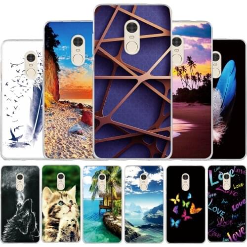 For Xiaomi Redmi Note 4 Note4 Case Silicon Cartoon Printed Case For Redmi note 4 note4 Phone Back Cover Etui xaomi mi note4 5.5"