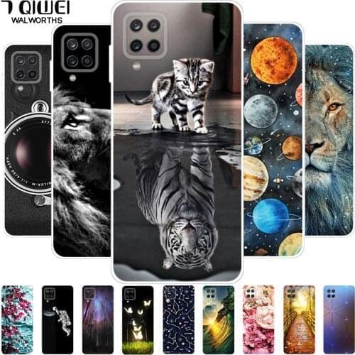 For Samsung A12 Case 6.5'' TPU Soft Silicone Back Cover for Samsung Galaxy M12 NFC A12 Case Clear Bumper A 12 6.5'' Coque A22 5G