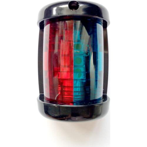 Marine Boat Yacht Bi-color Navigation Light 12V LED Black Plastic Mini Size