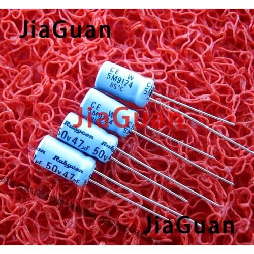 50PCS Rubycon TWSS (CEW) 47uF/50V 6.3X11MM electrolytic capacitor 50V47UF old sky blue 47UF 50V hot sale
