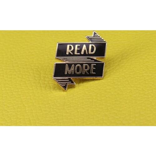 Read more enamel pin banner brooch feminist pin gift for librarian teacher literary positive quote brooch book pin bookworm wome