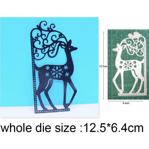 Metal cutting dies cut die mold Snowflakes Christmas Deer decoration Scrapbook paper craft knife mould blade punch stencils dies