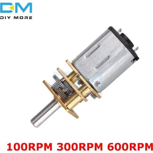 N20 DC 6V 12V 100RPM 300RPM 600RPM Micro Speed Reduction Gear Motor with Metal Gearbox Wheel